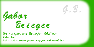 gabor brieger business card